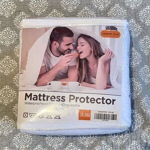 Waterproof Mattress Protector - California King New White Fresh In Package White